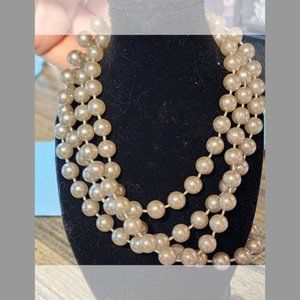 Vintage Silver Plated & Black Coated Necklace